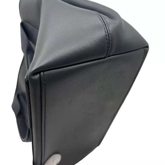 BALENCIAGA Navy Cabas Hand Bag Gray Leather - Picture 6 of 12